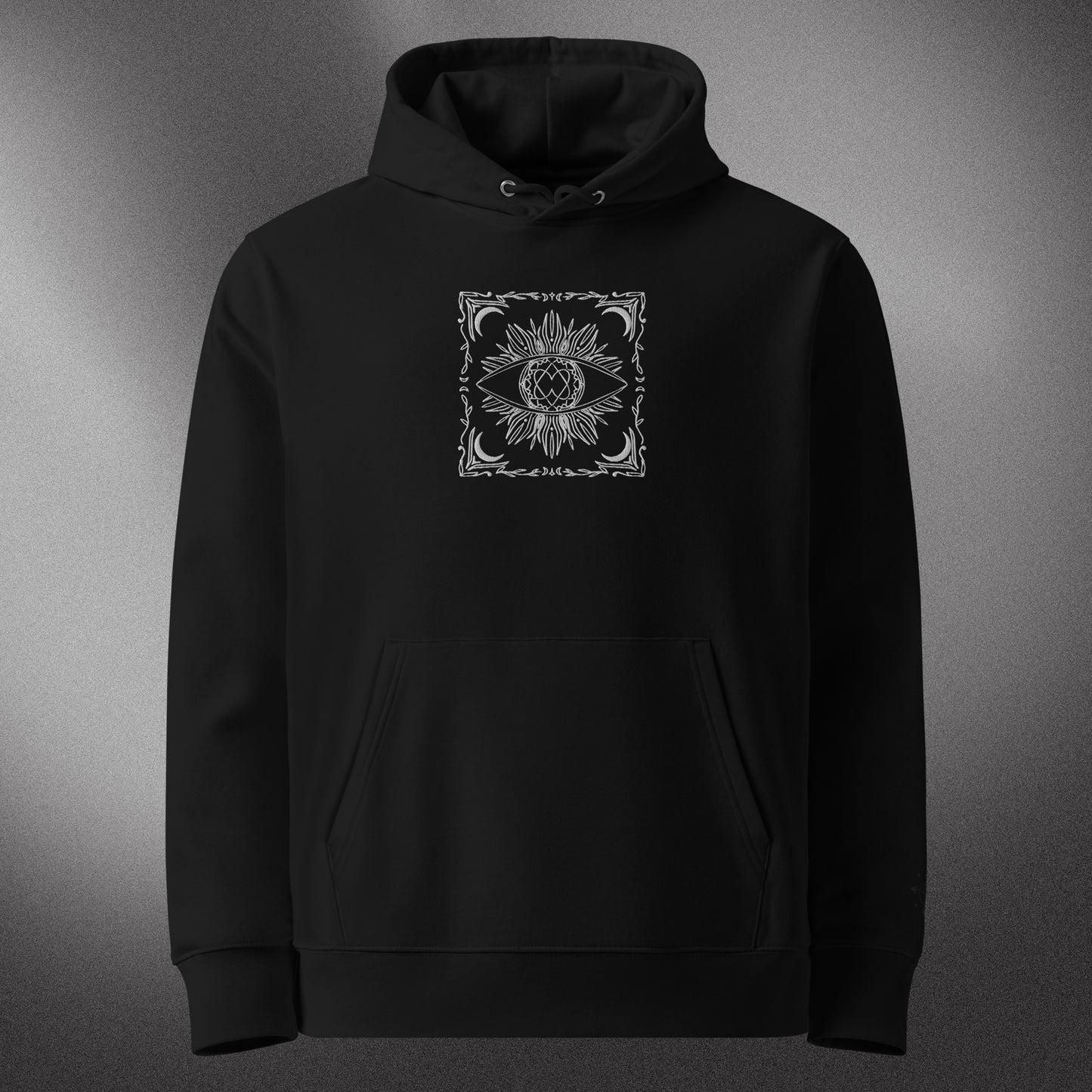 Black hidden sigil 'protection' hoodie | 100% organic cotton