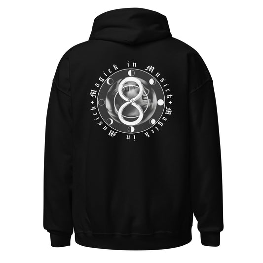 Magick in Musick ouroboros black hoodie